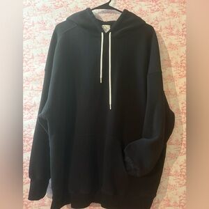 Aerie Black cloud fleece oversized Hoodie Sweatshirt